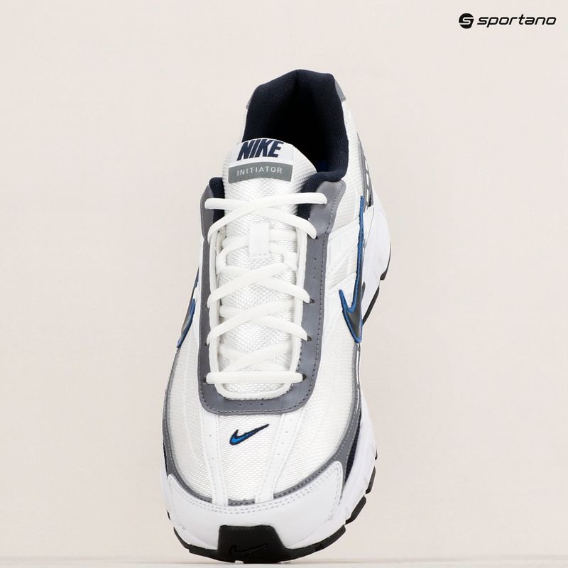 Vyriški bėgimo bateliai Nike Initiator white/metallic cool grey/obsidian 9