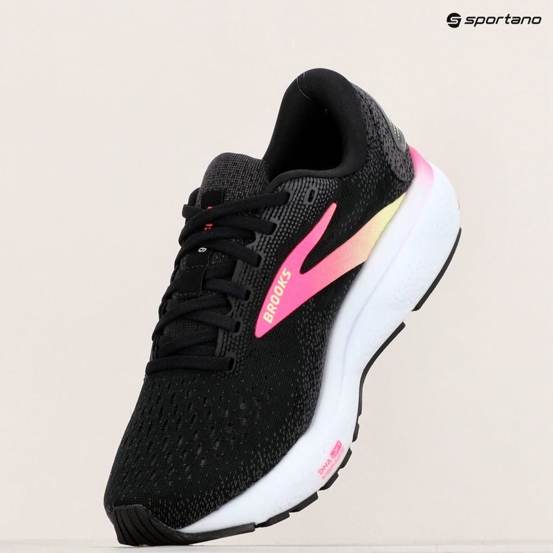 Moteriški bėgimo bateliai Brooks Ghost 16 black/pink/yellow 9