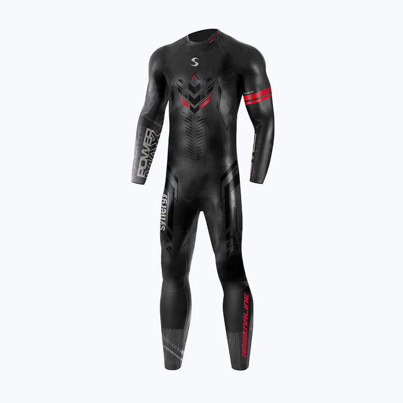 Vyriškas triatlono hidrokostiumas Synergy Adrenaline Full Sleeve 5 mm black/red