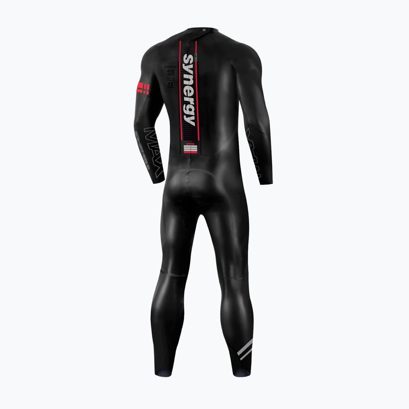 Vyriškas triatlono hidrokostiumas Synergy Adrenaline Full Sleeve 5 mm black/red 2
