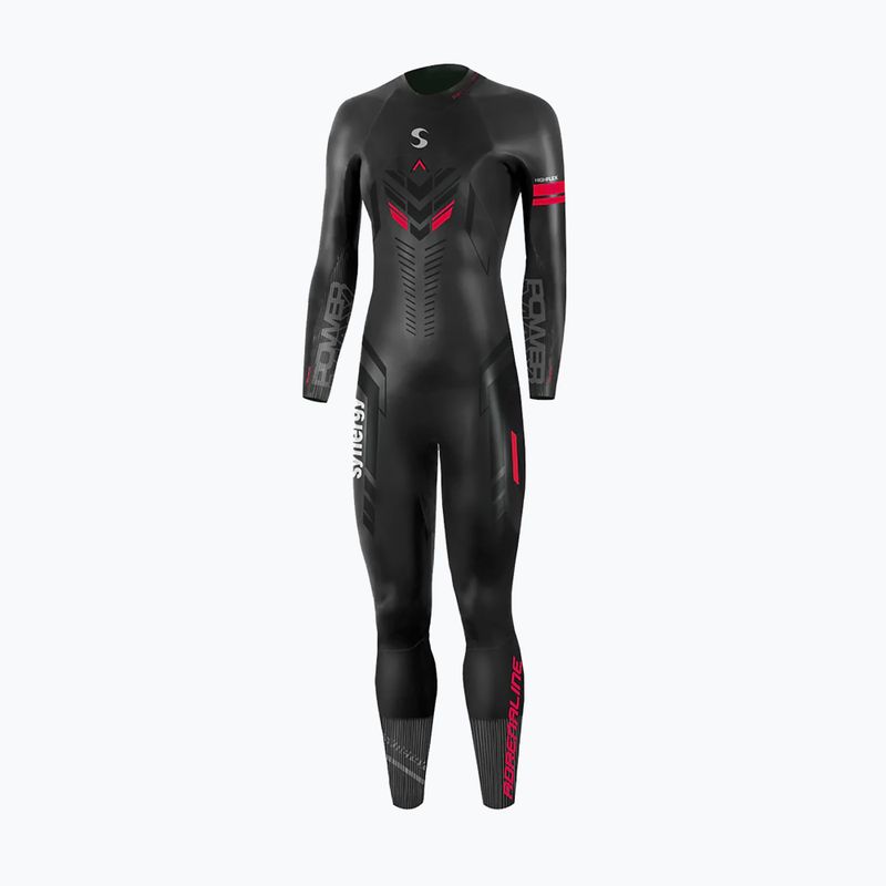 Moteriškas triatlono hidrokostiumas Synergy Adrenaline Full Sleeve 5 mm black/red