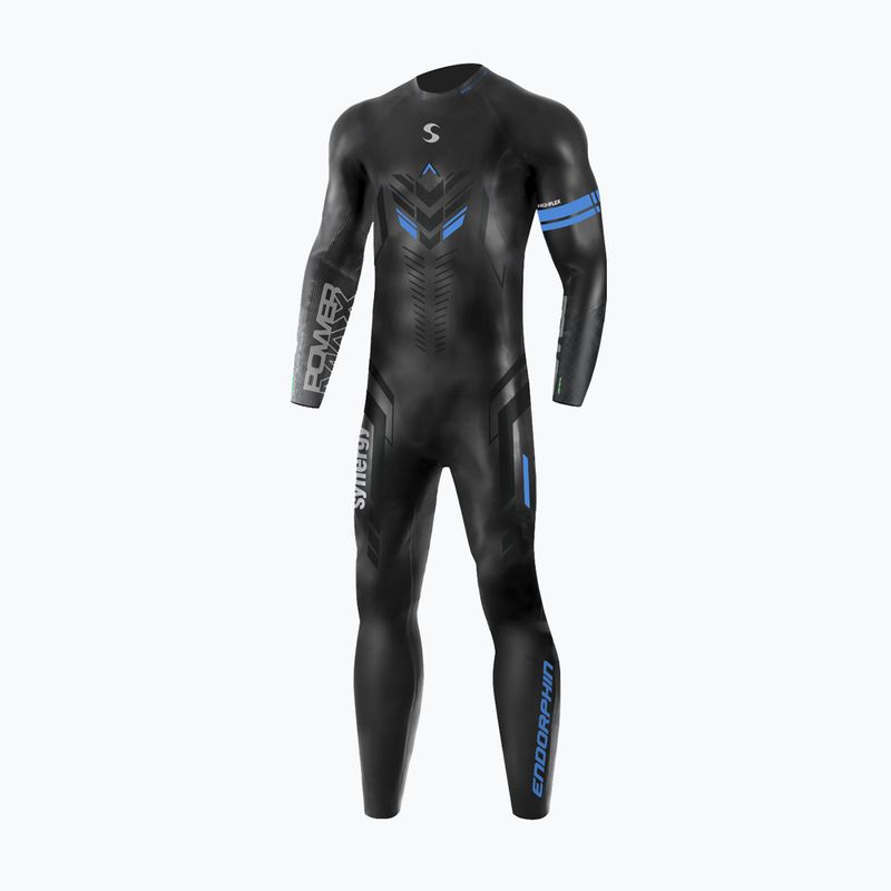 Vyriškas triatlono hidrokostiumas Synergy Endorphin Full Sleeve 5/3 mm black/blue