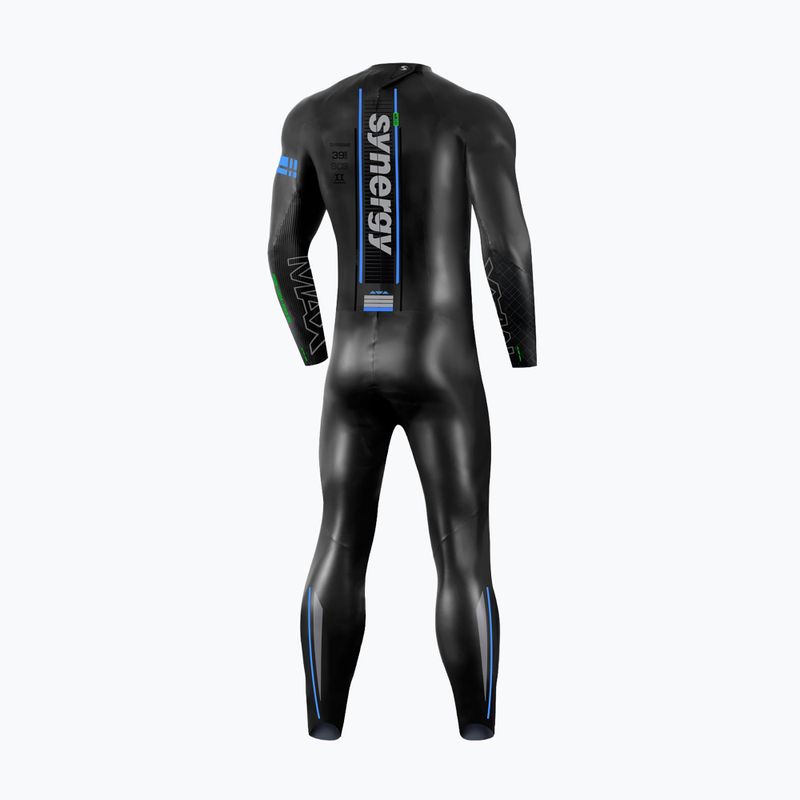 Vyriškas triatlono hidrokostiumas Synergy Endorphin Full Sleeve 5/3 mm black/blue 2