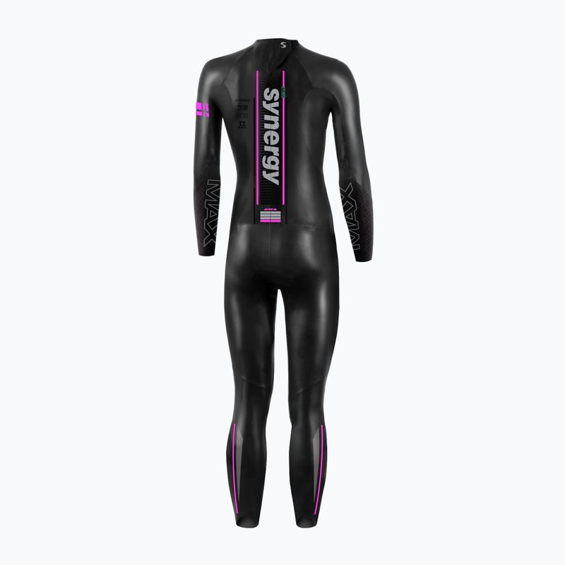 Moteriškas triatlono hidrokostiumas Synergy Endorphin Full Sleeve 5/3 mm black/pink 2
