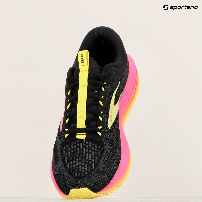 Moteriški bėgimo bateliai Brooks Revel 7 black/pink/lemon tonic 18