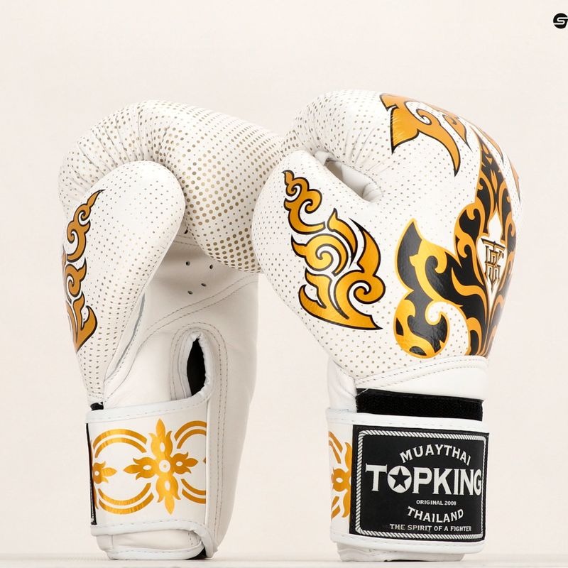 Bokso pirštinės Top King Boxing Kanok white 6
