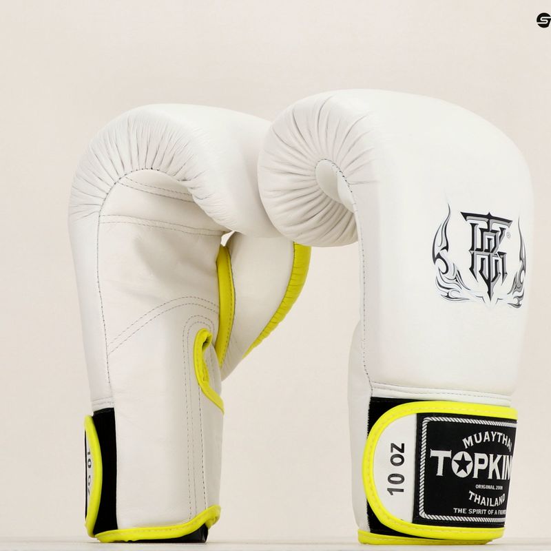 Bokso pirštinės Top King Boxing Reborn white/yellow 6