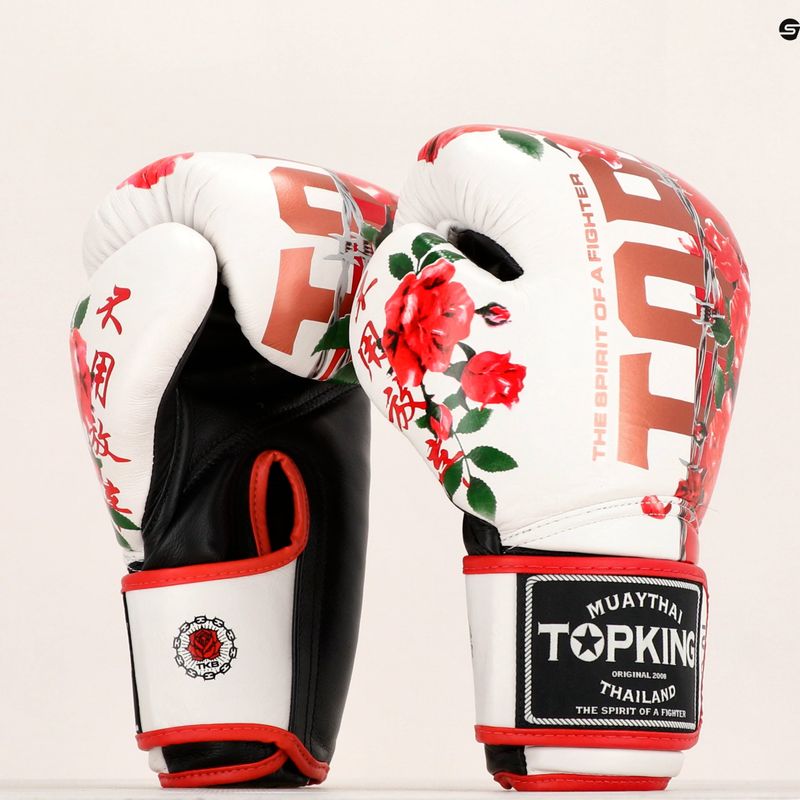 Bokso pirštinės Top King Boxing Rose white 6