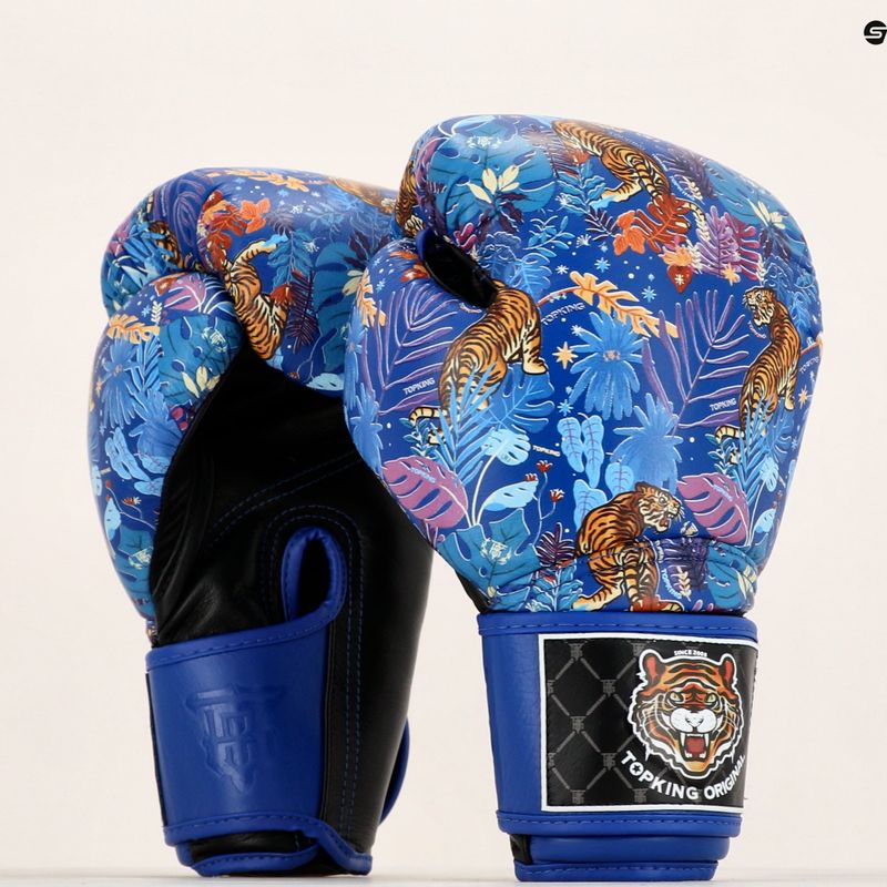 Bokso pirštinės Top King Boxing Wild Tiger black/blue 6