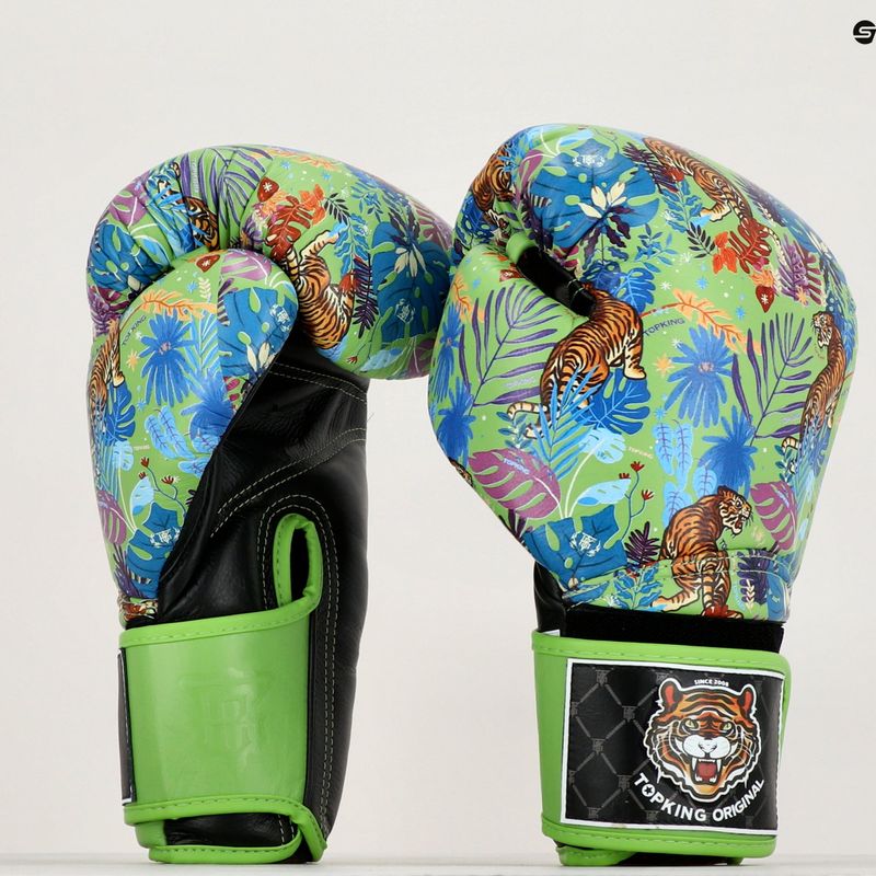Bokso pirštinės Top King Boxing Wild Tiger black/green 6