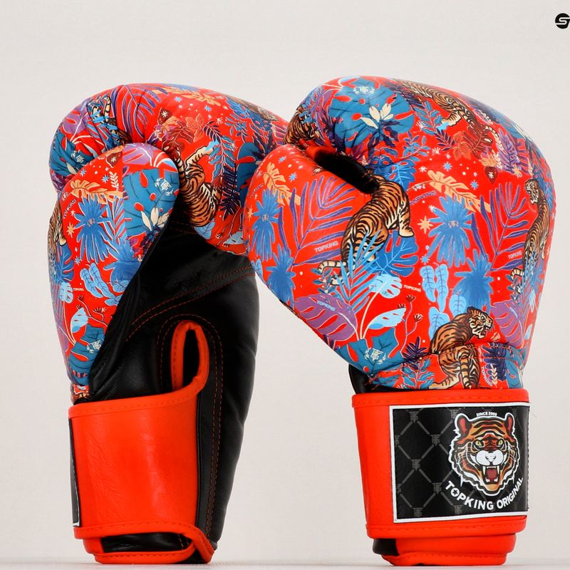 Bokso pirštinės Top King Boxing Wild Tiger black/orange 7