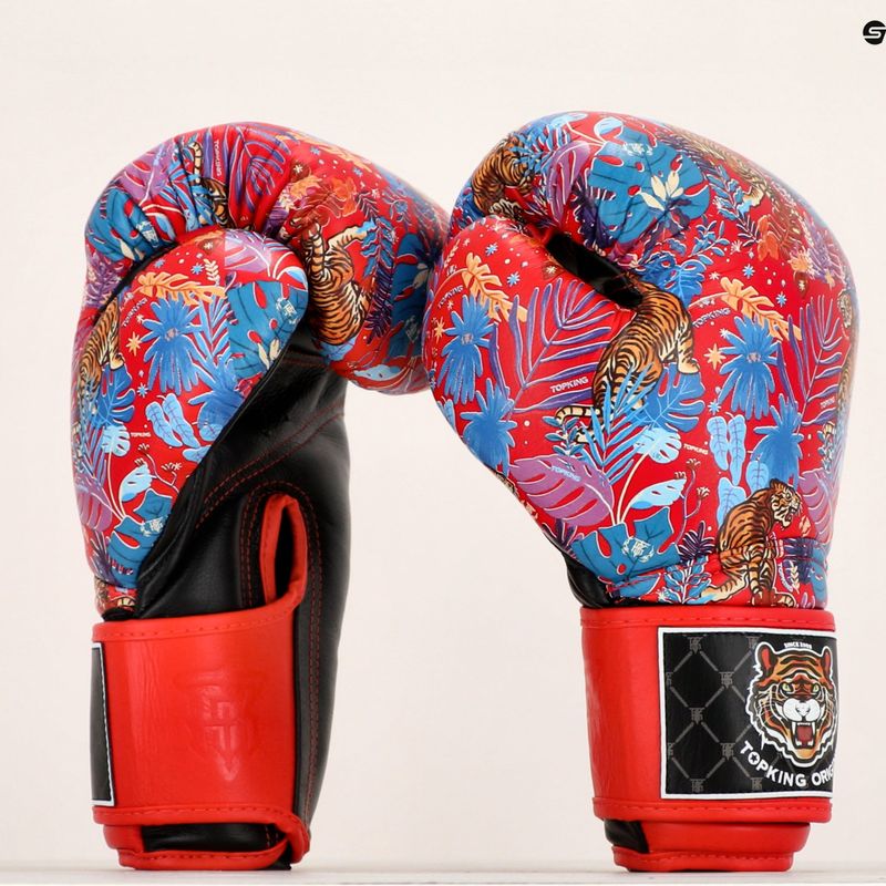 Bokso pirštinės Top King Boxing Wild Tiger black/red 7