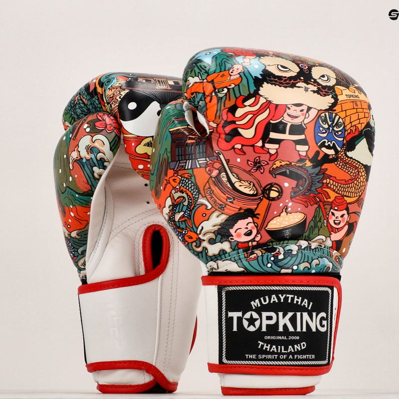 Bokso pirštinės Top King Boxing Culture white/red TKBGCT-1C1 7