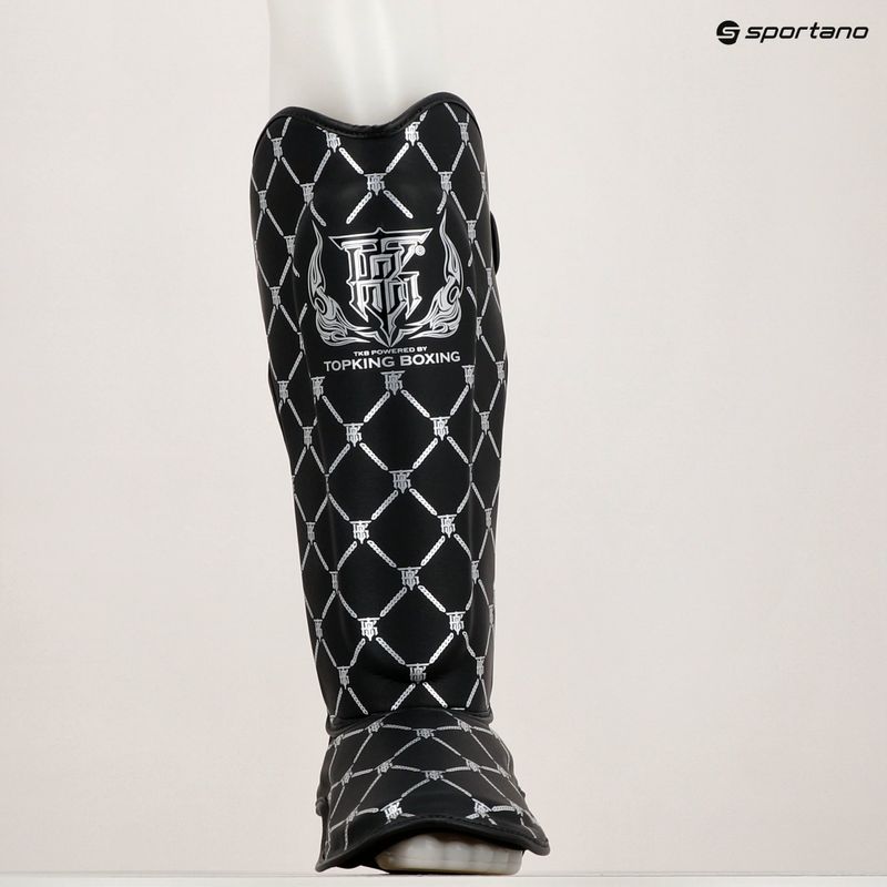 Blauzdų ir pėdų apsaugos Top King Chain Semi Leather black/silver 6