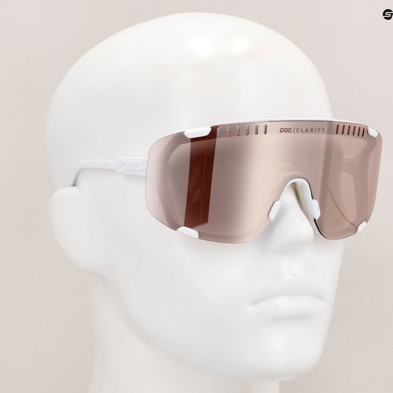 Akiniai nuo saulės POC Devour hydrogen white/clarity trail /partly sunny silver 11