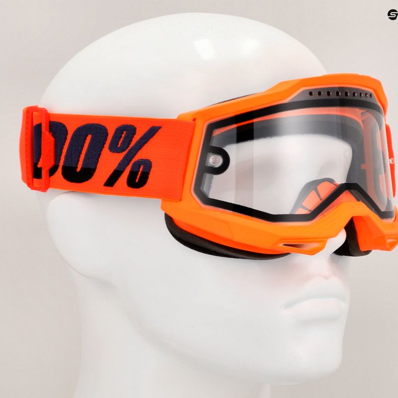 Dviračių akiniai 100 % Accuri 2 Enduro MTB neon/orange/clear 7