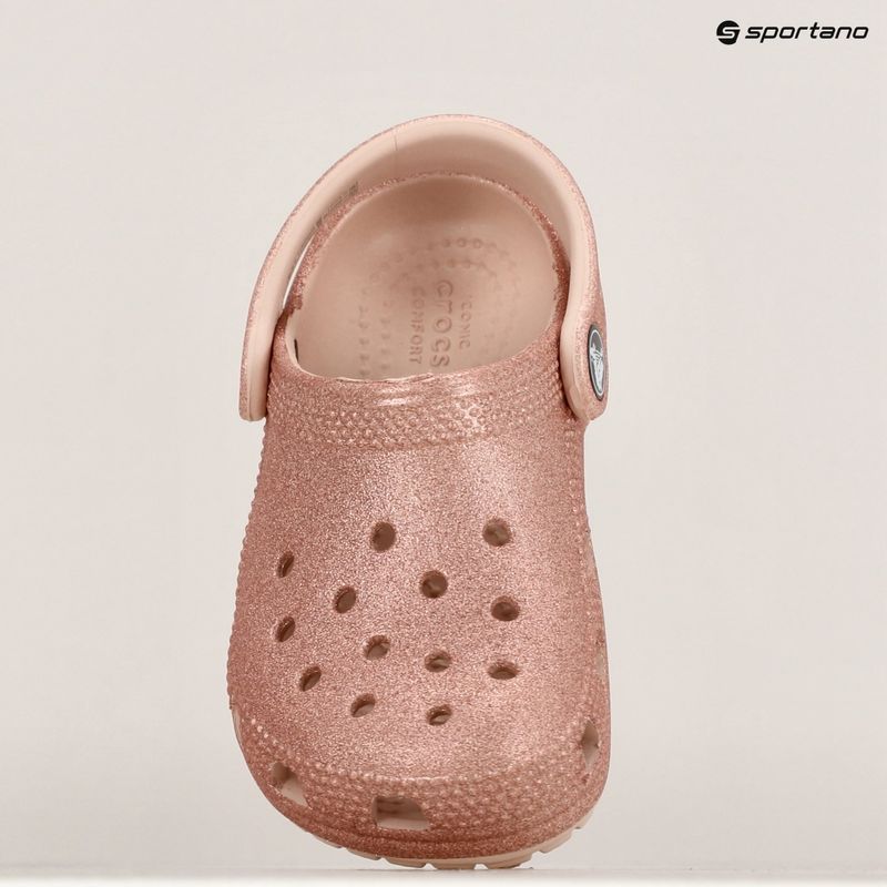 Vaikiškos šlepetės Crocs Classic Glitter Clog Toddler quartz glitter 16