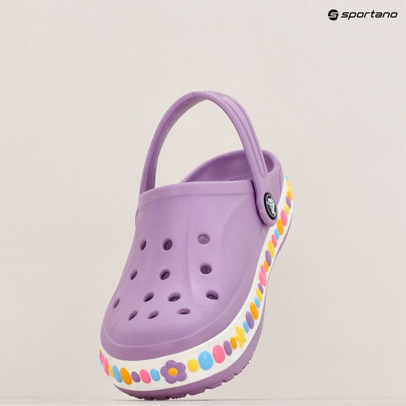 Vaikiškos šlepetės Crocs Bayaband Charm Band Clogs orchid 16