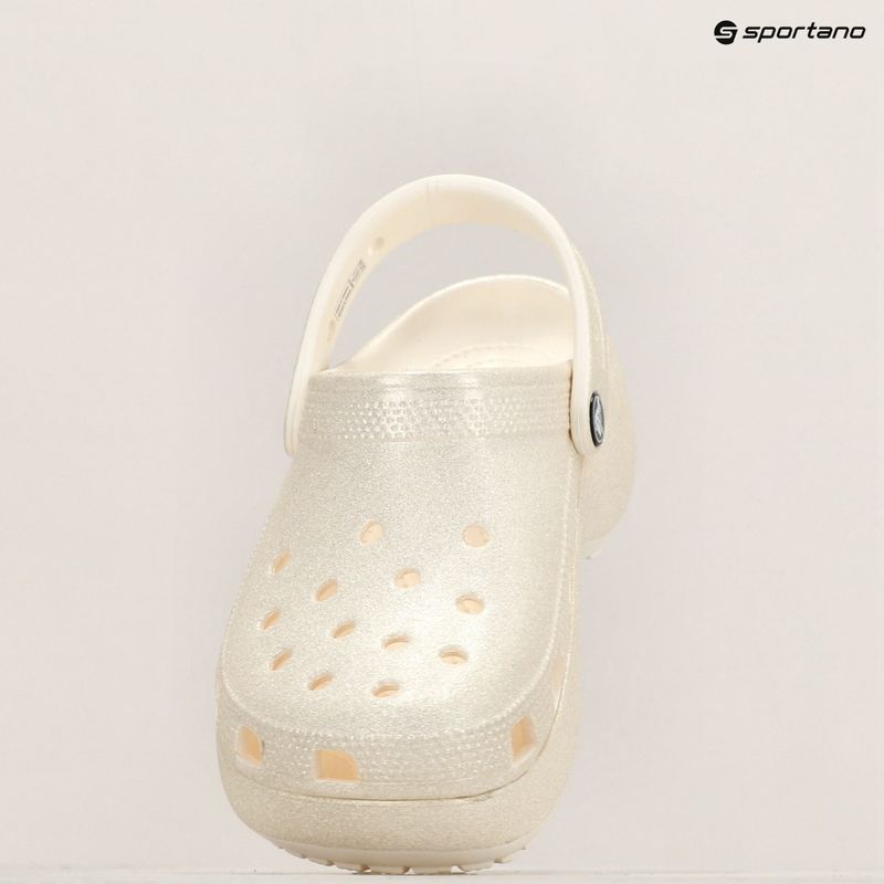 Moteriškos šlepetės Crocs Classic Platform Glitter chalk 16