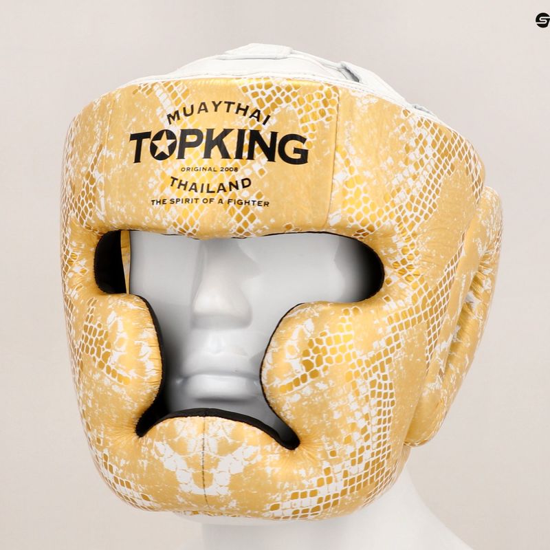 Bokso šalmas Top King Super Star white/gold 8