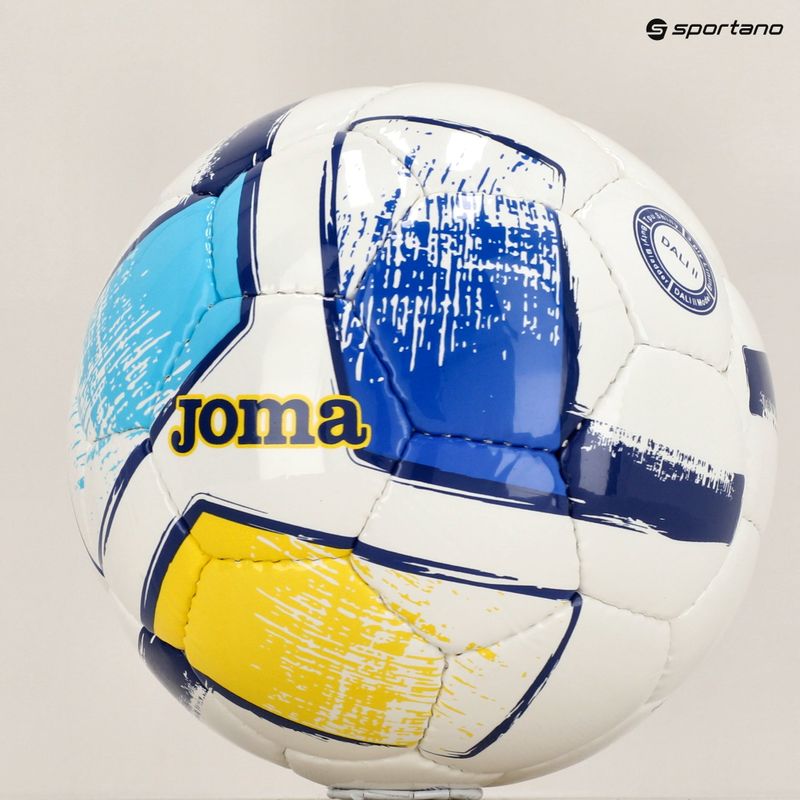 Joma Dali II futbolo kamuolys baltas/šviesiai oranžinis/geltona 3 dydis 5