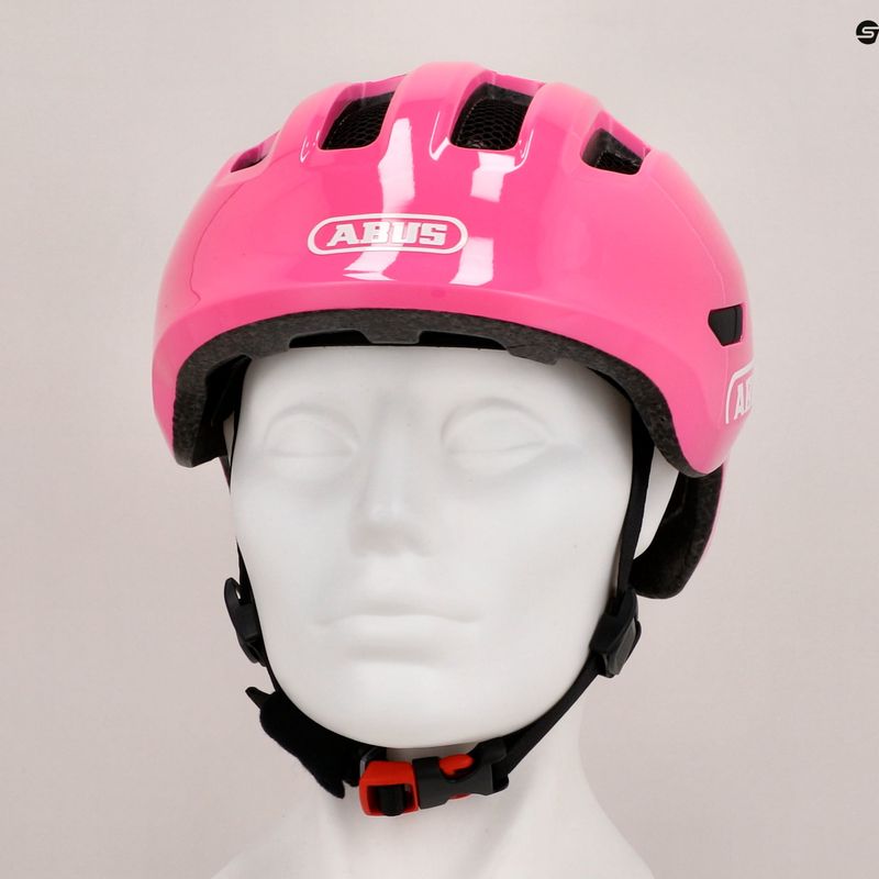 Vaikiškas dviračio šalmas ABUS Smiley 3.0 shiny pink 8
