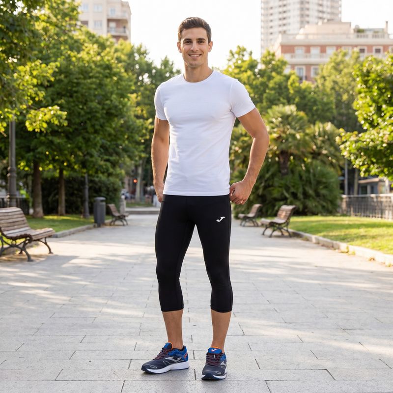Vyriškos treniruočių tamprės Joma Record 3/4 black 7