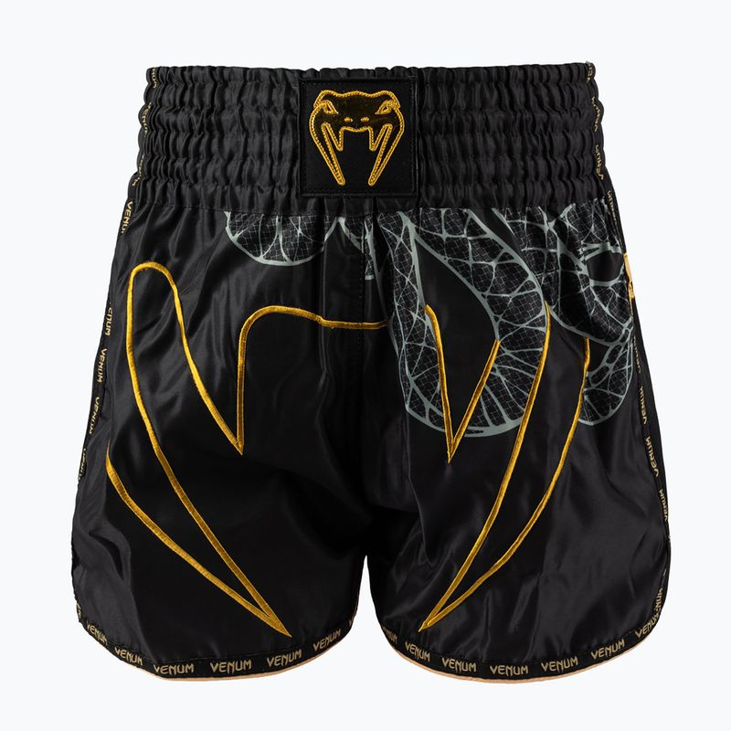 Vyriški treniruočių šortai Venum Serpenti Muay Thai black/silver/gold