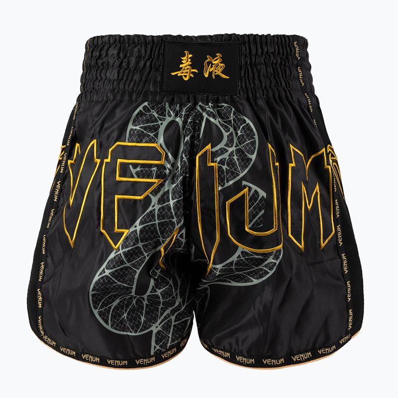 Vyriški treniruočių šortai Venum Serpenti Muay Thai black/silver/gold 2