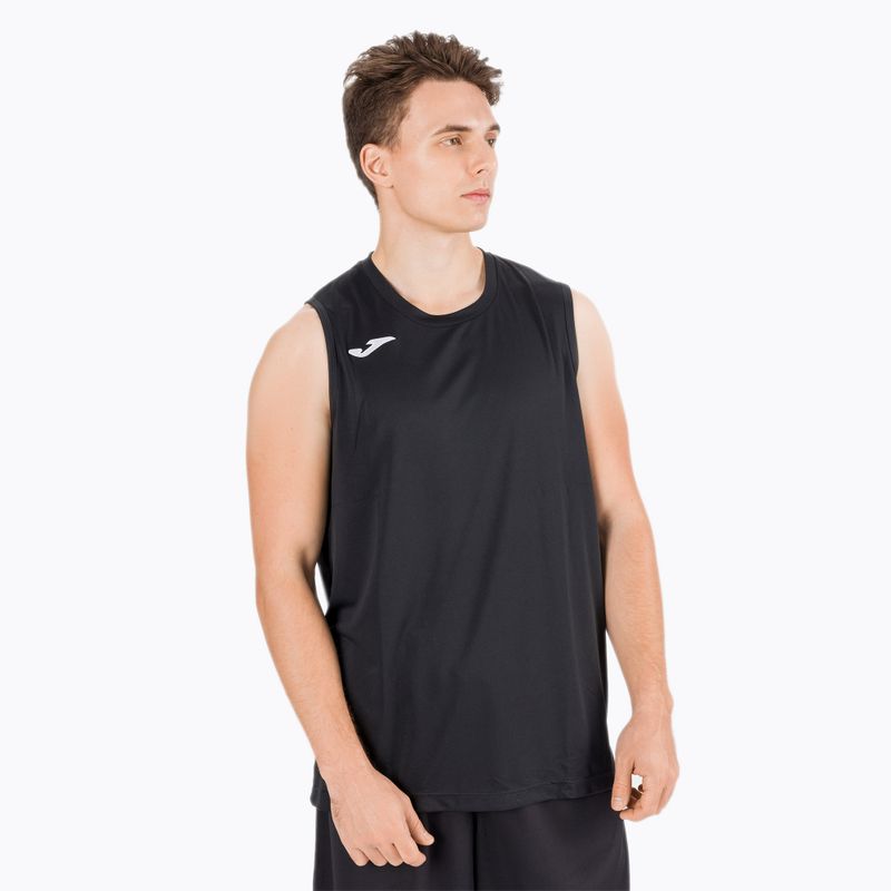 Vyriški krepšinio marškinėliai Joma Combi Basket black 101660.100