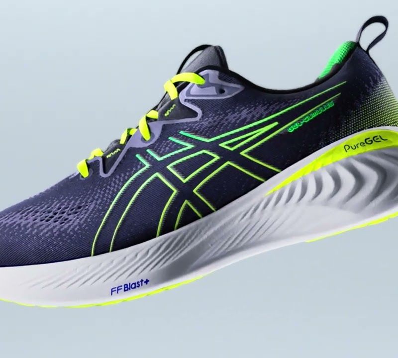 ASICS Gel-Cumulus 25 moteriški bėgimo bateliai soothing sea/glow yellow 19