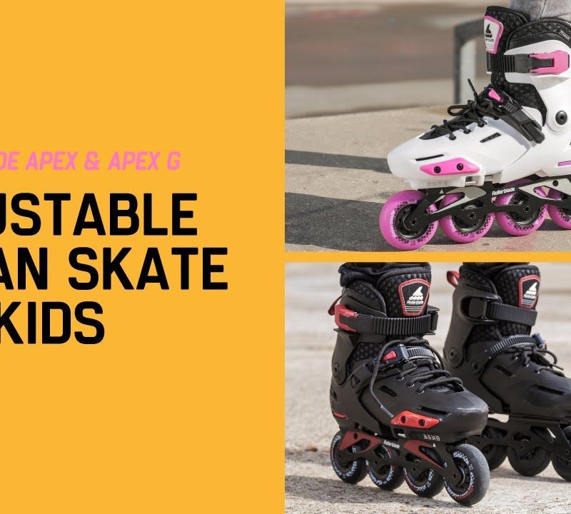 Rollerblade Apex 3WD vaikiški riedučiai juodi 07221400 1A1 14