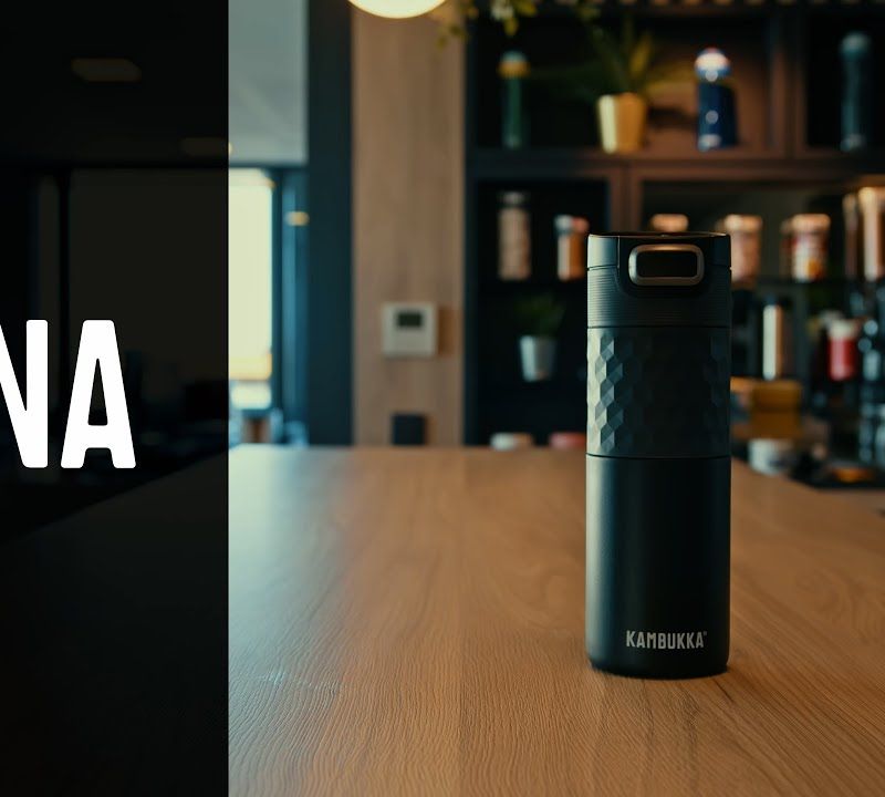 Kambukka Etna Grip termo puodelis 500 ml juodas, vos smėlio spalvos 12