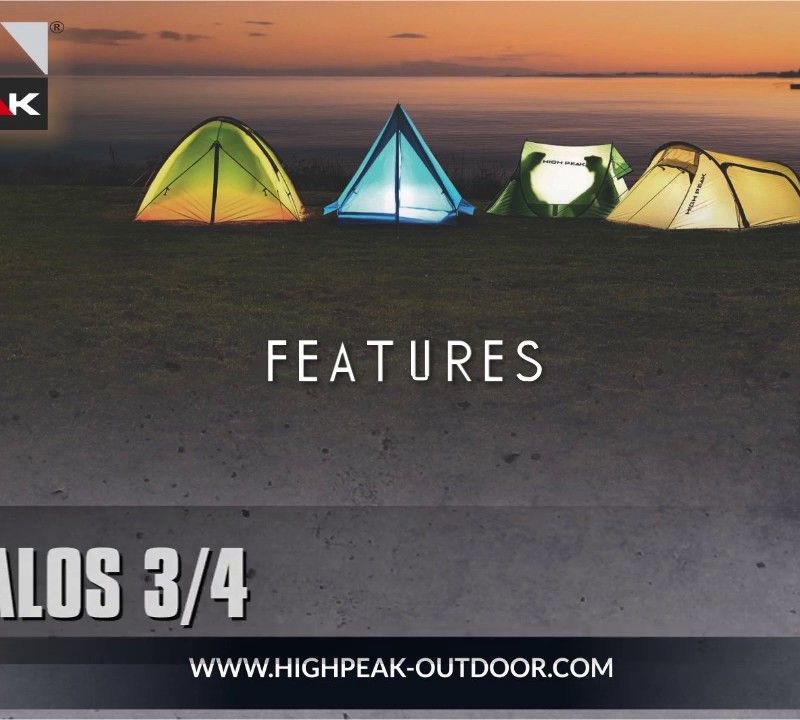 High Peak Talos pilkai žalia 4 asmenų kempingo palapinė 11510 11