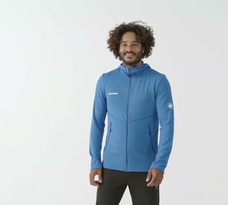 Vyriškas megztinis Mammut Aconcagua Light ML su gobtuvu trekkingui juodas 11