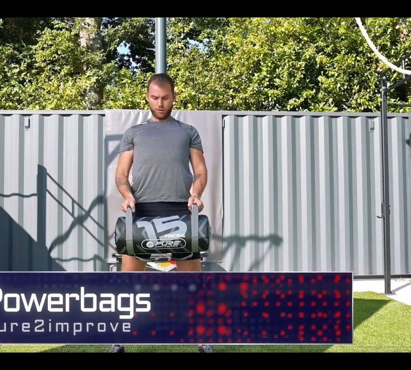 Pure2Improve 10 kg Power Bag raudonos/juodos spalvos P2I201720 treniruočių krepšys 6