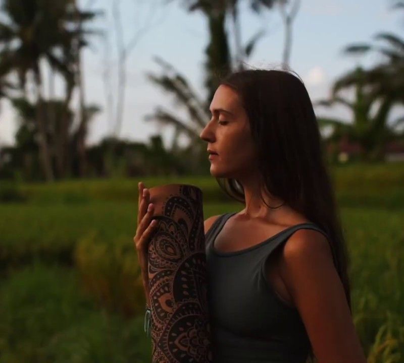 Yoga Design Lab kamštinis 3,5 mm rudos spalvos Mandala Baltas jogos kilimėlis 11