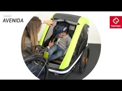 Hamax Avenida One laimo žalios spalvos dviračių priekaba 10