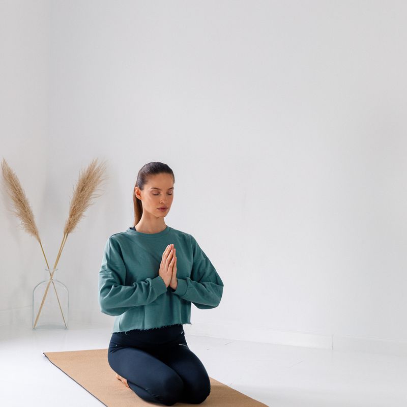 XTREXO Jogos kilimėlis TPE kamštiena 6 mm juoda YM-C01C 8