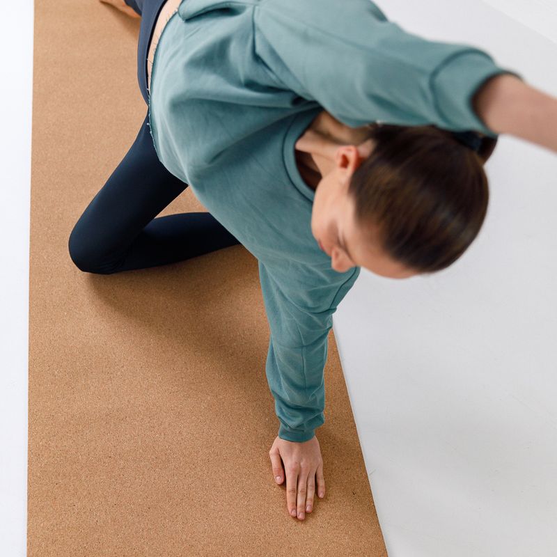 XTREXO Jogos kilimėlis TPE kamštiena 6 mm juoda YM-C01C 9