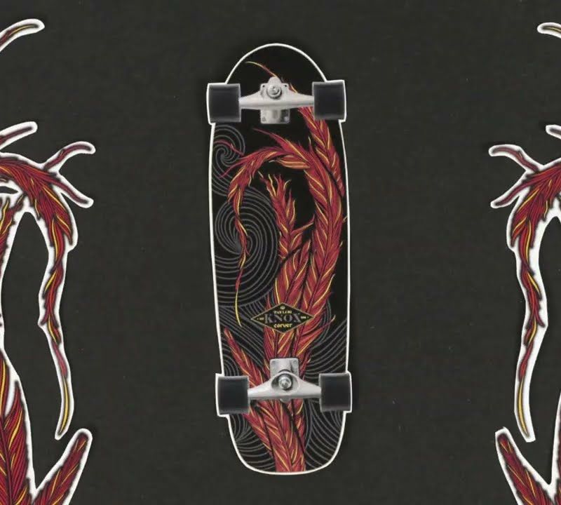 Surfskate riedlentė Carver C7 Raw 31,25" Knox Phoenix 2022 Pilnas juodai raudonas C1013011133 12