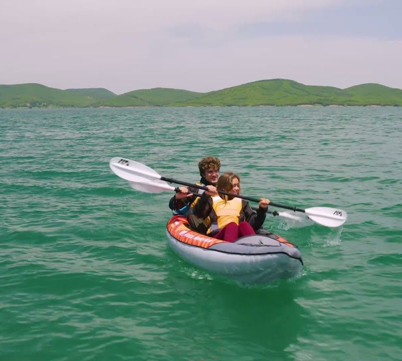 Aqua Marina Touring Kayak oranžinė Memba-330 1 asmens pripučiama baidarė 19