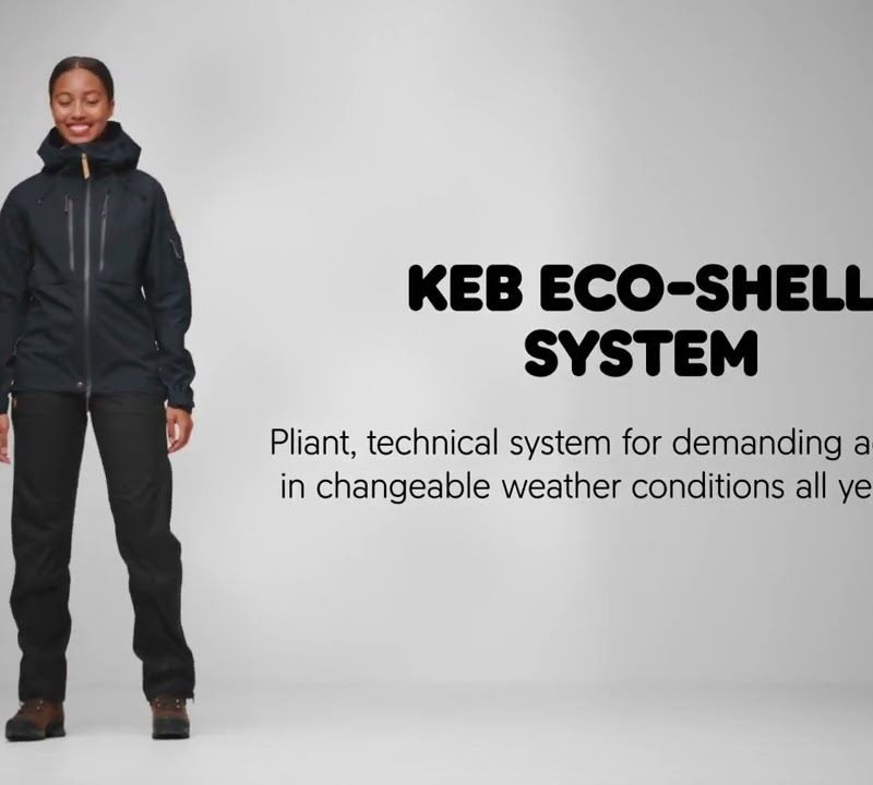 Vyriška Fjällräven Keb Eco-Shell lietaus striukė žalia F82411 11