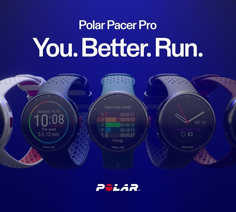 Polar Pacer PRO laikrodis baltos ir raudonos spalvų 7