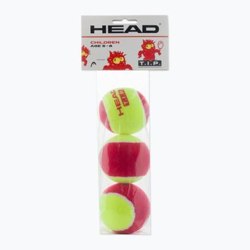 HEAD Tip vaikiški teniso kamuoliukai 3 vnt. raudoni/gelsvi 578113