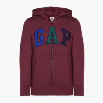 Vaikiškas džemperis GAP V-Fall Fash Logo FZ deep granato raudonos spalvos