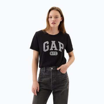 Moteriški marškinėliai GAP Logo Slub Tee black