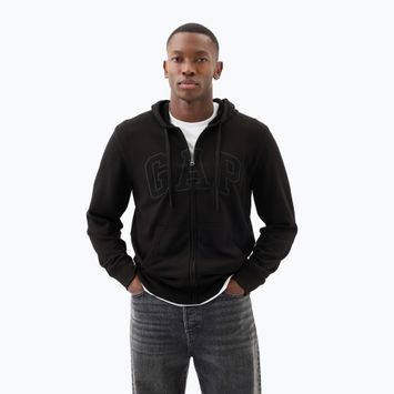 Vyriškas džemperis GAP Heritage French Terry Fullzip Logo true black