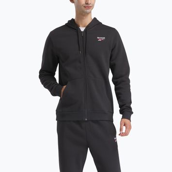 Vyriškas džemperis Reebok Identity SL Fleece FZ black/white/vector red