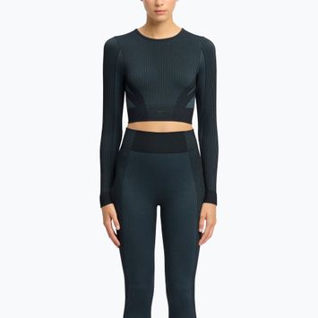 Moteriški treniruočių marškinėliai ilgomis rankovėmis Reebok RBK Lab Seamless Crop black